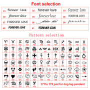 Jewelry Accessories Lettering Service